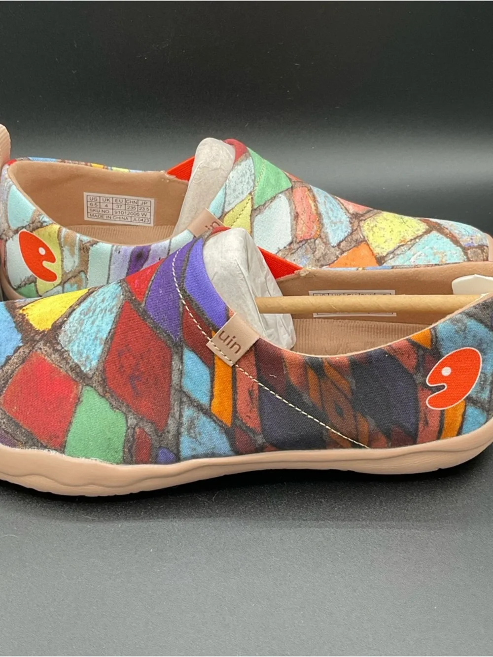 UIN Women's Slip-On Walking Travel comfort Shoes Toledo (PAINTED LILY)